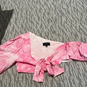 Revolve Majorelle Pink Crop Top